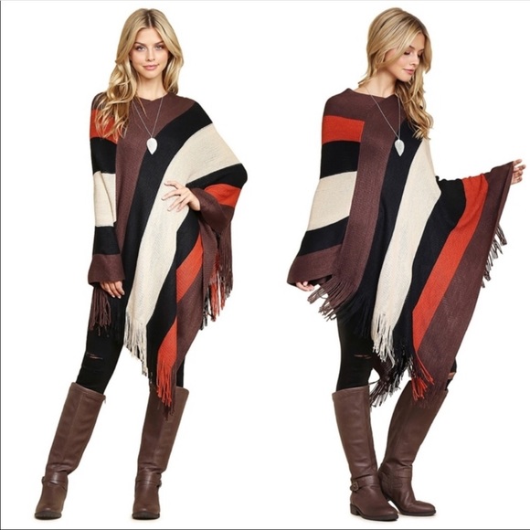 Threadzwear Sweaters - NEW!❗️LAST ONE❗️COLORBLOCKED PONCHO